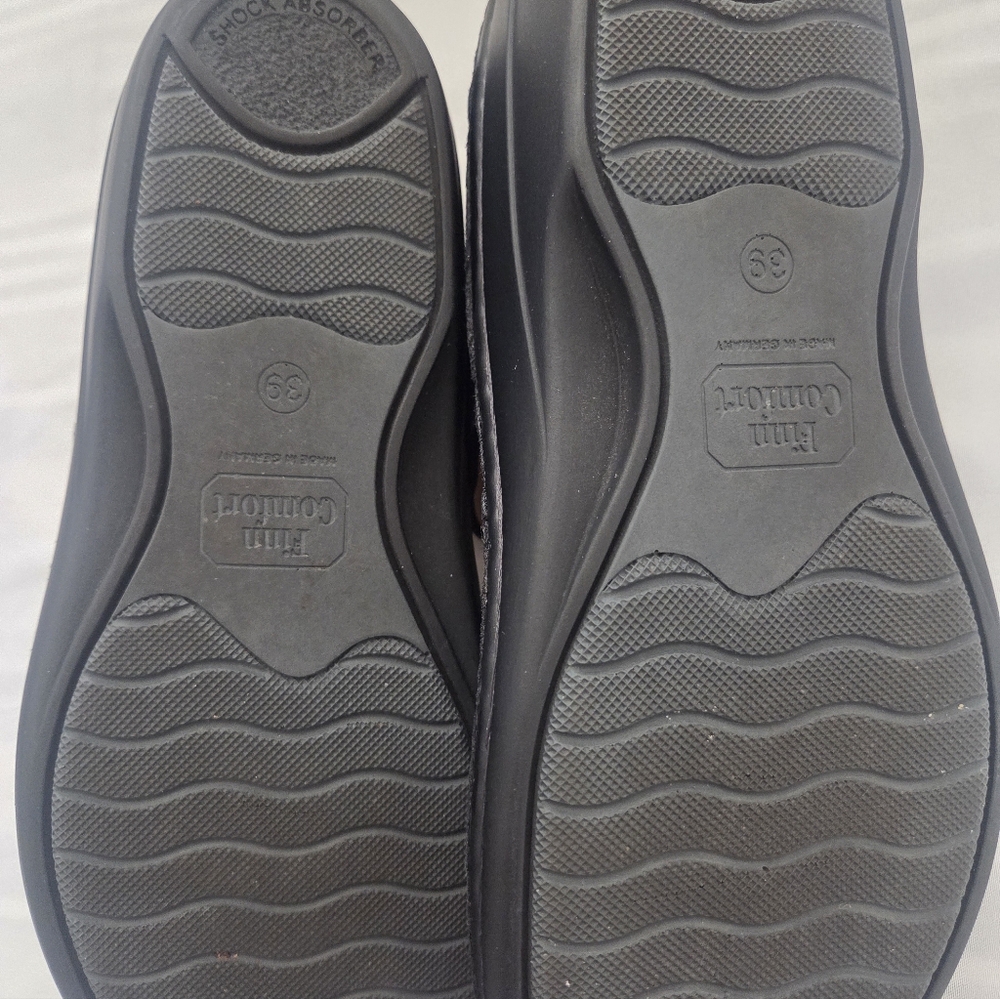 Finn Comfort Black Nubuck Leather Sandals - Picture 3 of 6